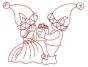 Noel Sunbonnets Redwork Machine Embroidery Designs by JuJu