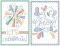 Celebration Greeting Cards 5 | Machine Embroidery Designs by JuJu