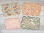 ITH Satin Quilted Scallop Mug Rugs | Machine Embroidery Designs by JuJu