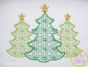 Tree Trio Motif Embroidery | Machine Embroidery Designs by JuJu