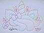Unicorn Horn Mane Bean Embroidery | Machine Embroidery Designs by JuJu