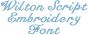Wilton Script Embroidery Font | Machine Embroidery Designs by JuJu
