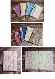 A5 Quilted Notebook Journal Cover | Machine Embroidery