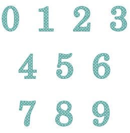 Checkers Numbers | Machine Embroidery Designs by JuJu