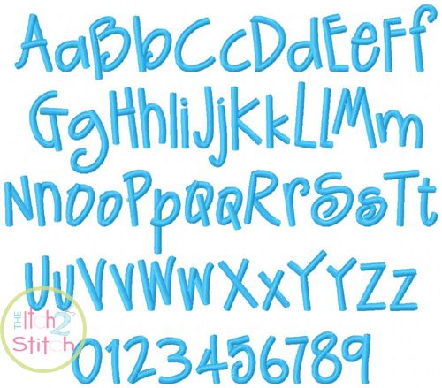 Monkey Tails Embroidery Font | Machine Embroidery Designs by JuJu