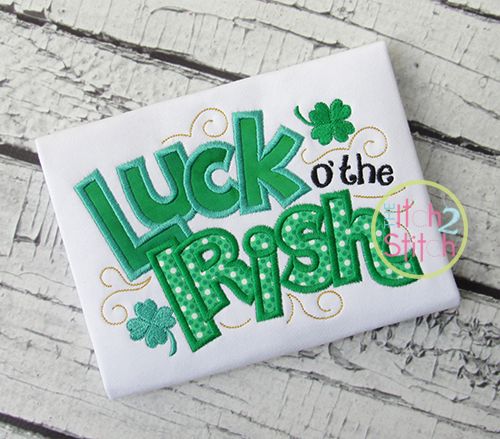 Luck O Irish Applique | Machine Embroidery Designs by JuJu