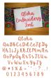 Aloha Embroidery Font Machine Embroidery Designs by JuJu