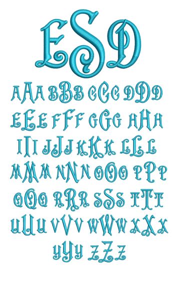 Carson Embroidery Monogram Machine Embroidery Designs by JuJu