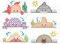 Beach Peekers Machine Embroidery Designs by JuJu