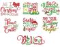 Christmas Word Art Set 2 Machine Embroidery Designs by JuJu
