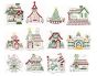 North Pole Village Colorwork Set 2 Machine Embroidery Designs by JuJu