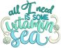 Beach Word Art 2 Machine Embroidery Designs By JuJu