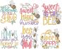 Busy Bees Word Art 2 | Machine Embroidery Designs by JuJu
