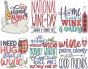 Wine Word Art 2 | Machine Embroidery Designs by JuJu