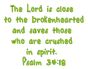Psalm 34:18 free Bible verse embroidery design