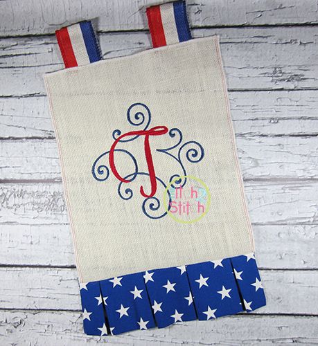 Itch 2 Stitch Elegant Scroll Two Color Large Monogram Digital Embroidery Machine Designs by JuJu