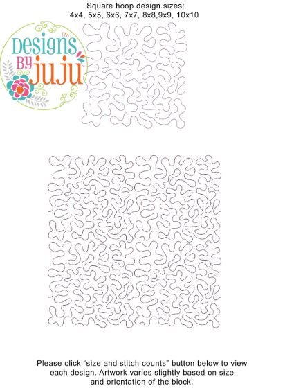 Big Stipple End-to-End Quilting | Machine Embroidery Designs by JuJu