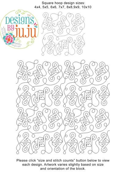 Celtic Twist End-to-End Quilting Design | Machine Embroidery Designs by JuJu