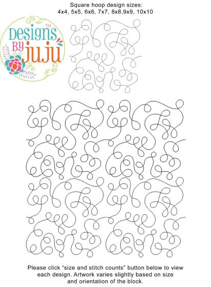 Dizzy Loops End-to-End Quilting Design | Machine Embroidery Designs by JuJu
