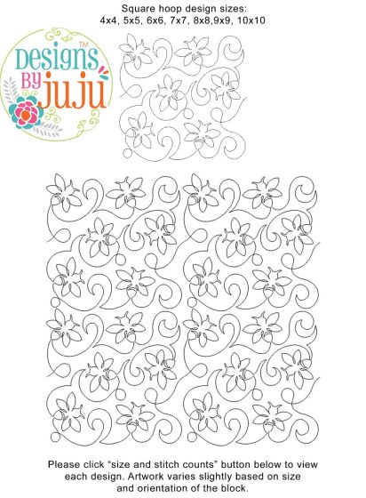 Fireflies End-to-End Quilting | Machine Embroidery Designs by JuJu
