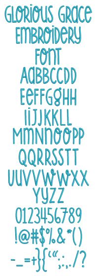 Glorious Grace Embroidery Font | Machine Embroidery Designs by JuJu