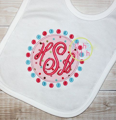 Dots Circle Patch Applique | Machine Embroidery Designs by JuJu