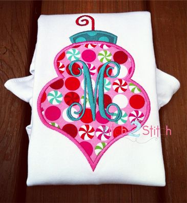 Christmas Ornament 2 Applique | Machine Embroidery Designs by JuJu