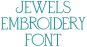 Jewels Embroidery Font | Machine Embroidery Designs by JuJu