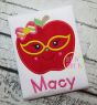 Apple Glasses Girl Applique | Machine Embroidery Designs by JuJu