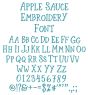 Applesauce Embroidery Font | Machine Embroidery Designs by JuJu