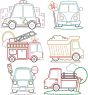 Lets Go Vehicles | Machine Embroidery Designs by JuJu