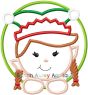 Elf Girl Peeking | Machine Embroidery Designs by JuJu/ Stitch Away Applique 