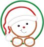 Ginger Boy Peeking | Machine Embroidery Designs by JuJu/ Stitch Away Applique 