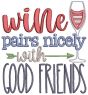 Wine Word Art 2 | Machine Embroidery Designs by JuJu
