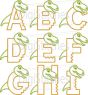 Dinosaur Bite Alphabet | Machine Embroidery Designs by JuJu
