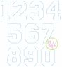I2S Varsity Numbers Applique | Machine Embroidery Designs by JuJu