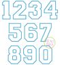 I2S Varsity Numbers Applique | Machine Embroidery Designs by JuJu