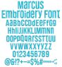 Marcus Embroidery Font | Machine Embroidery Designs by JuJu