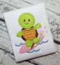 Surfing Turtle Applique | Machine Embroidery Designs by JuJu