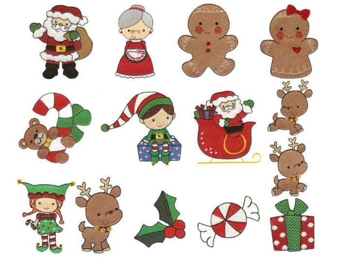 Sweet Christmas Machine Embroidery Designs by JuJu