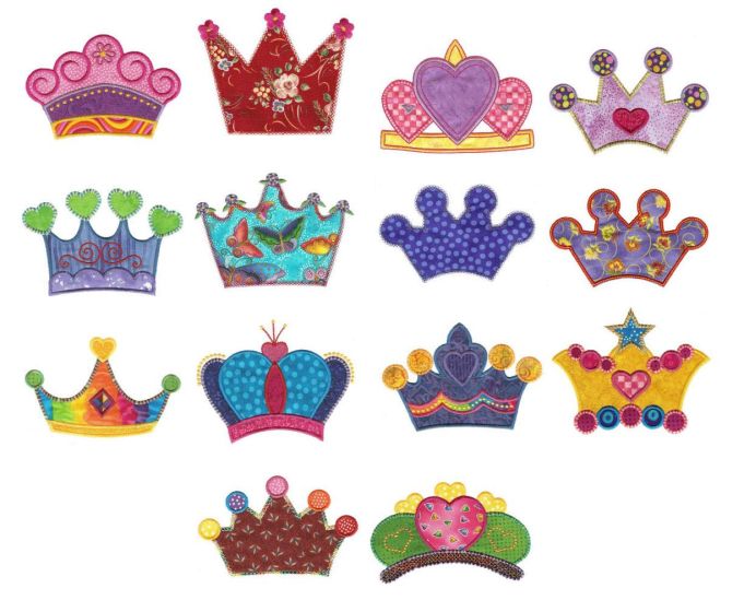 If the Crown Fits Applique Machine Embroidery Designs by JuJu 