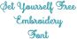 Set Yourself Free Embroidery Font Machine Embroidery Designs by JuJu