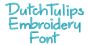 Dutch Tulips Embroidery Font Machine Embroidery Designs by JuJu