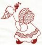 Simply Sunbonnets Redwork 5x7 Machine Embroidery Designs by JuJu