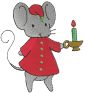 Cute Christmas Mice Filled Designs by JuJu