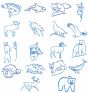 Alaska Northwoods Satin Outline Animals Machine Embroidery Designs by JuJu