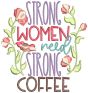 Coffee Date Word Art 1 | Machine Embroidery Designs by JuJu