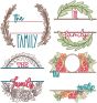 Family Wreaths 2 | Machine Embroidery Designs by JuJu