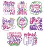 Sewing Sayings Set 5 Machine Embroidery Designs By JuJu
