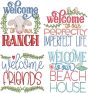 Welcome Signs 3 | Machine Embroidery Designs by JuJu